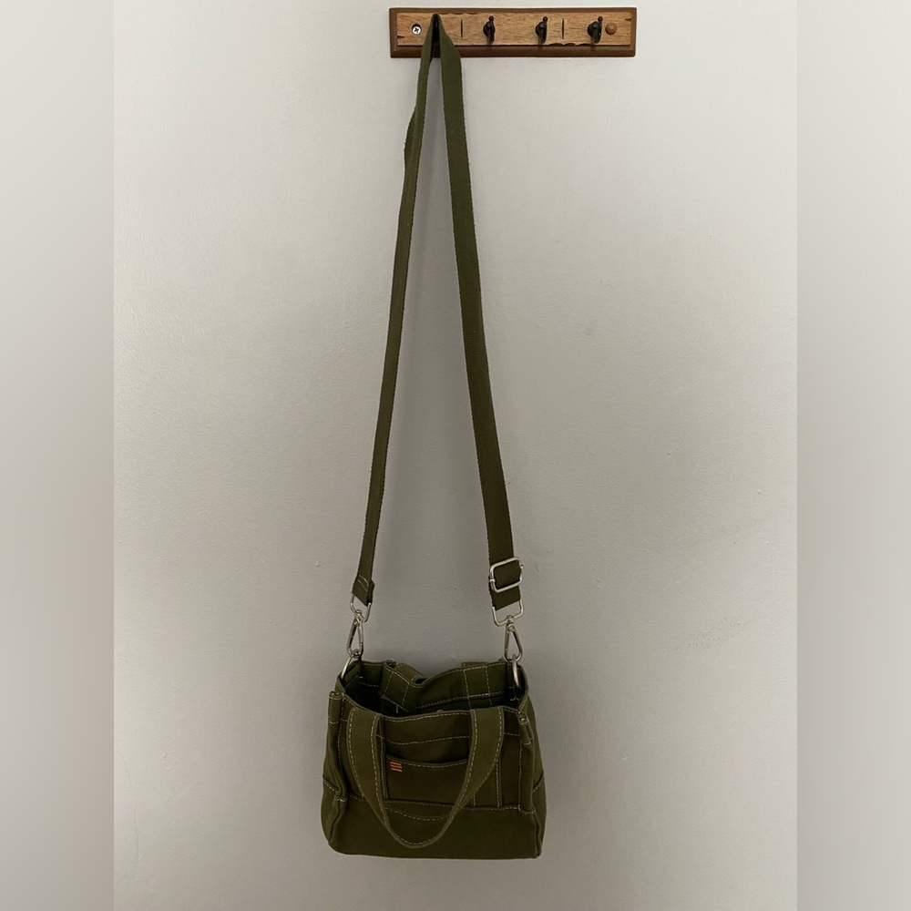 Army green tote crossbody